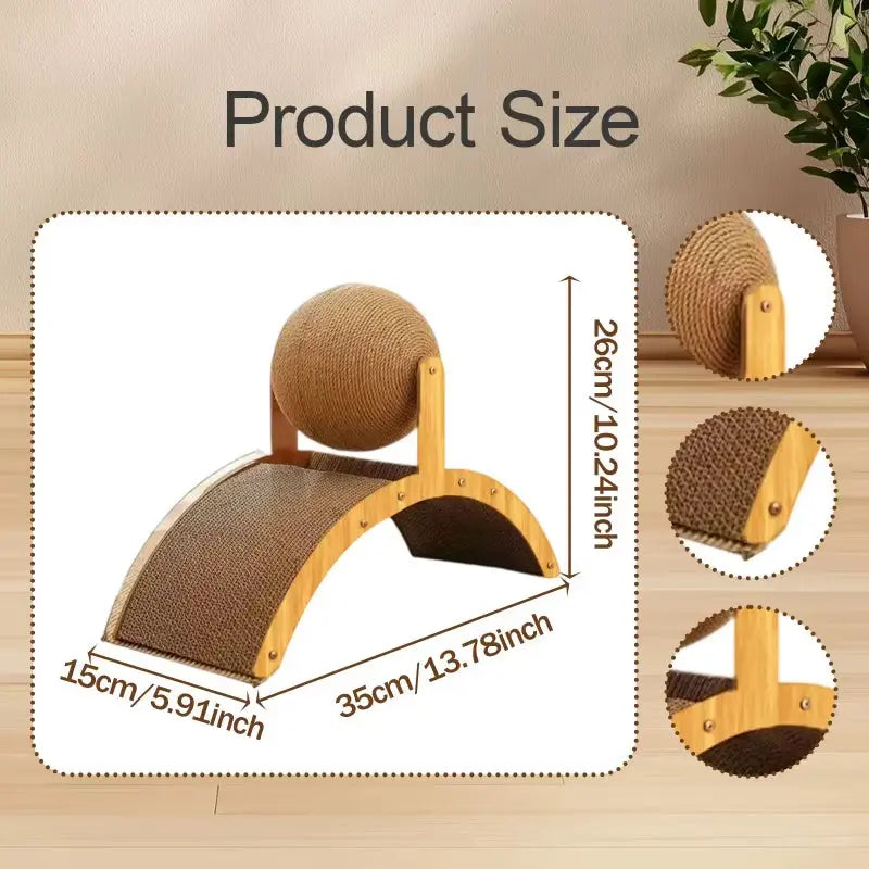 Rabbit Scratch Toy for Cats Kittens Indoor Playing Protect Furniture Natural Sisal Cat Scratcher Pet Training Accessory