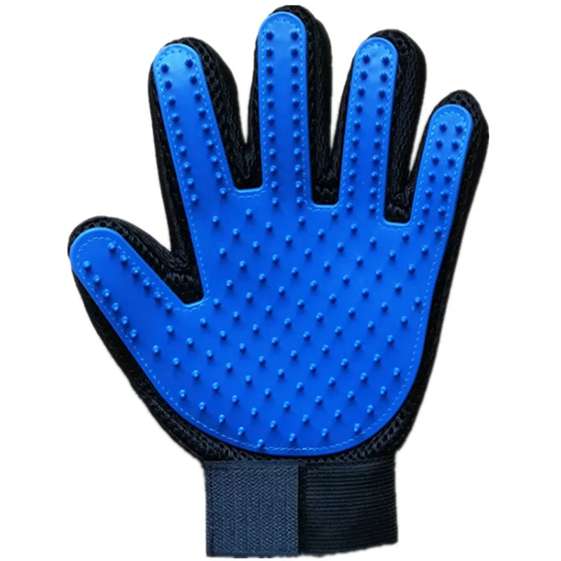 Gant de Toilettage Massant 5 Doigts pour Chat et Chien – Brosse de Bain Douce en Silicone