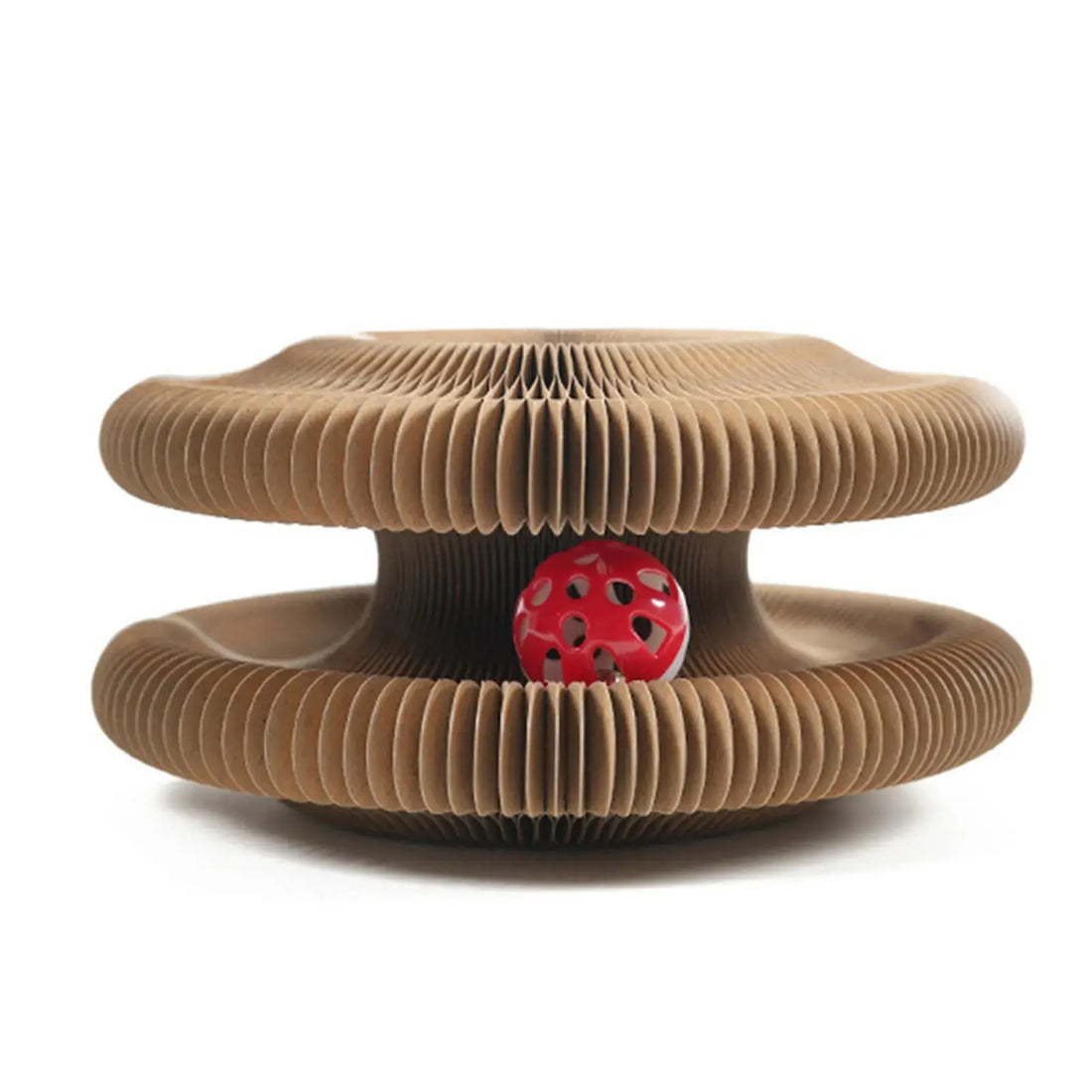 Jeu à griffer accordéon pour chat, carton ondulé pliable, amusant & relaxant