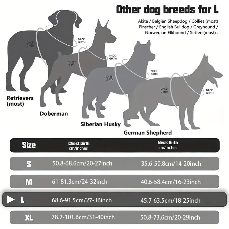 Harnais Tactique pour Chien avec Poignée – Gilet Anti-Traction Réglable, Panneaux Molle et Patch ID