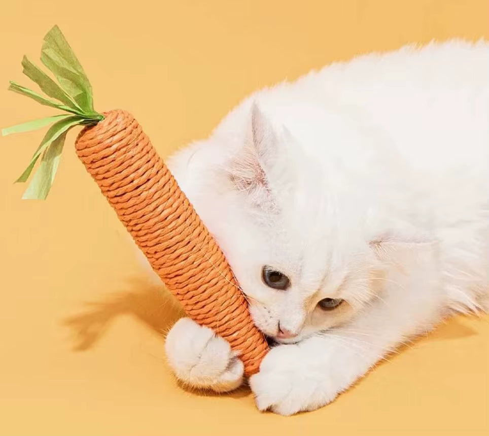 Jouet pour chat en forme de carotte – Résistant, interactif, sonore [[{"value":"titoumilou"}]]