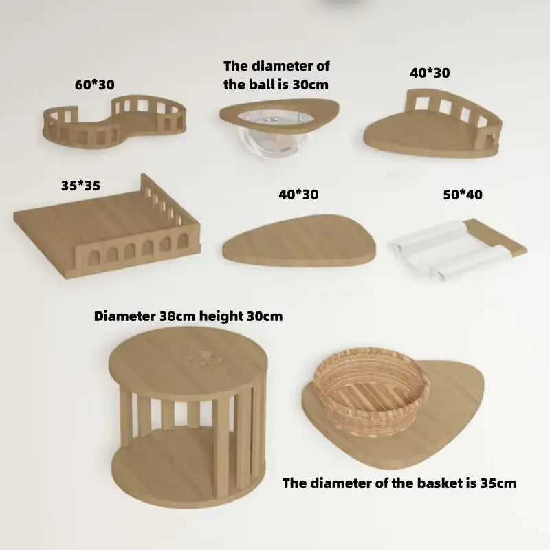 Climbing Toy Cat Tree Floor to Ceiling Cat Tower with with Scratching Post Hammock Floor to Ceiling Pet Tree House Pet Furniture