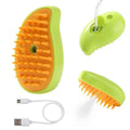 Brosse vapeur 3 en 1 pour animaux de compagnie (1 à 2 pièces) : massage, brossage à la vapeur, spray beauté, démêlage et élimination des poils morts, peigne de toilettage pour chats et chiens