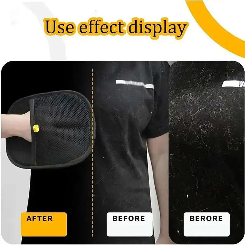 Gants Anti-Poils pour Anima |Gants de Toilettage Réutilisables Double Face pour Chat, Chien, Canapé et Tapis