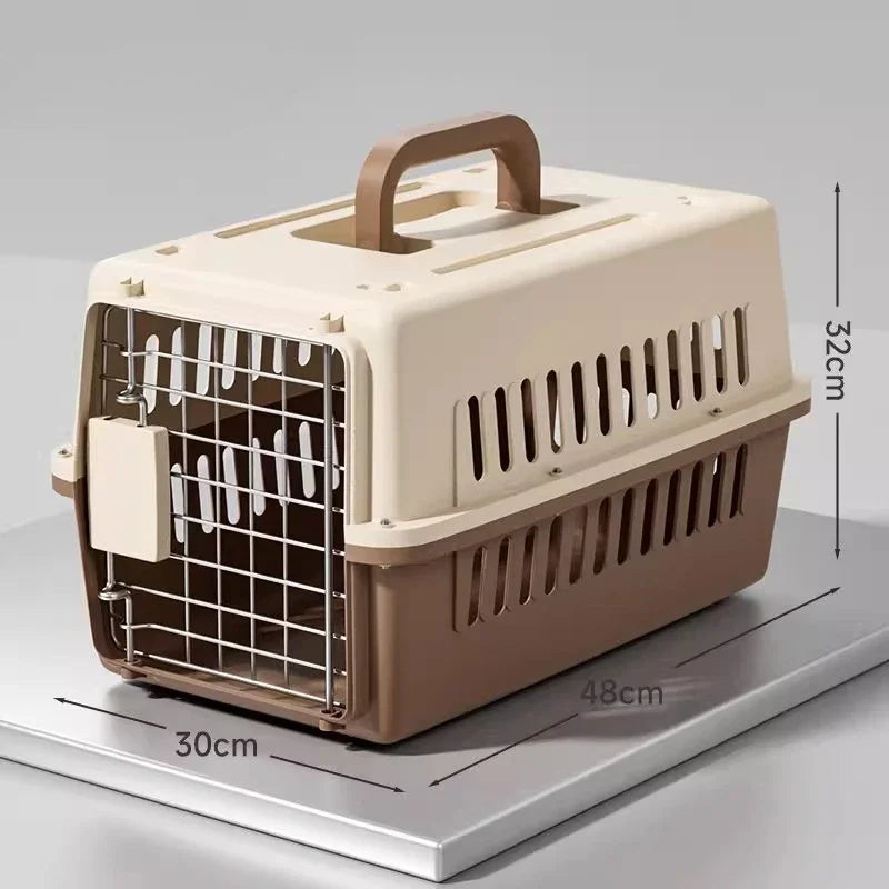 Sac de transport pour chat d'extérieur - Caisse de transport de grande capacité de type aérien, avec fixation pour voiture, respirante et portable