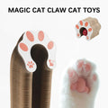 Griffoir accordéon design patte de chat - jouet griffoir en carton ondulé pour chat