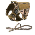 Harnais tactique chien camouflage - coloris disponible avec laisse extensible incluse