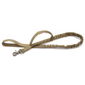 Laisse tactique extensible kaki pour chien avec mousqueton métallique 