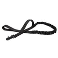 Laisse tactique extensible noir pour chien avec mousqueton métallique 