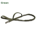Laisse tactique extensible vert pour chien avec mousqueton métallique 