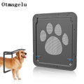 Porte en plastique verrouillable à 4 positions pour grands chiens et chats, avec volet de sécurité pour fenêtre à moustiquaire, portillon, tunnel pour animaux, barrière pour chiens et porte à accès libre pour la maison