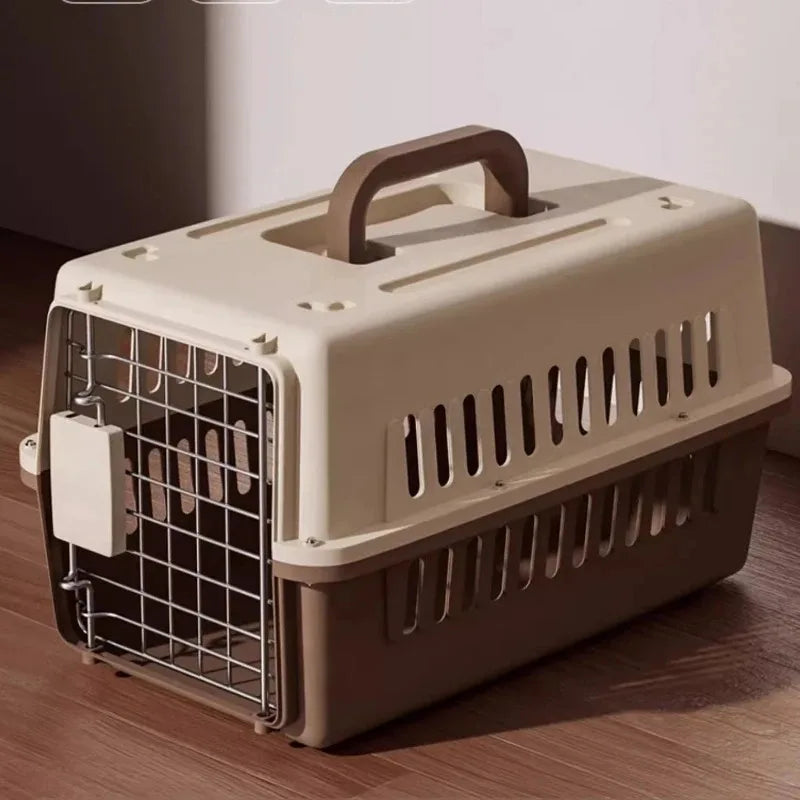 Sac de transport pour chat d'extérieur - Caisse de transport de grande capacité de type aérien, avec fixation pour voiture, respirante et portable