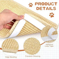Tapis griffoir en sisal naturel pour chat avec bandes auto-agrippantes adhésives, tissage haute densité et finition renforcée. Facile à installer sur les meubles, murs ou pieds de table pour protéger efficacement les surfaces des griffures.