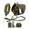 Harnais Tactique Grand Chien avec Laisse et Collier – Pochettes Molle, Berger Allemand et Grandes Races