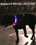 Collier Lumineux Chien, Rechargeable Avec 9 Modes D'Éclairage