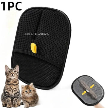 Gants Anti-Poils pour Anima |Gants de Toilettage Réutilisables Double Face pour Chat, Chien, Canapé et Tapis