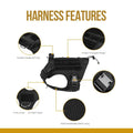 Harnais Tactique pour Chien avec Poignée – Gilet Anti-Traction Réglable, Panneaux Molle et Patch ID