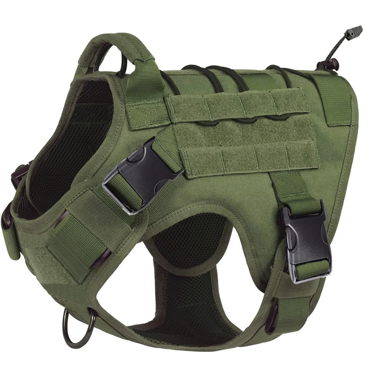 Harnais Tactique pour Chien avec Poignée – Gilet Anti-Traction Réglable, Panneaux Molle et Patch ID