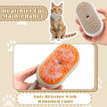 Brosse vapeur 3 en 1 pour animaux de compagnie (1 à 2 pièces) : massage, brossage à la vapeur, spray beauté, démêlage et élimination des poils morts, peigne de toilettage pour chats et chiens