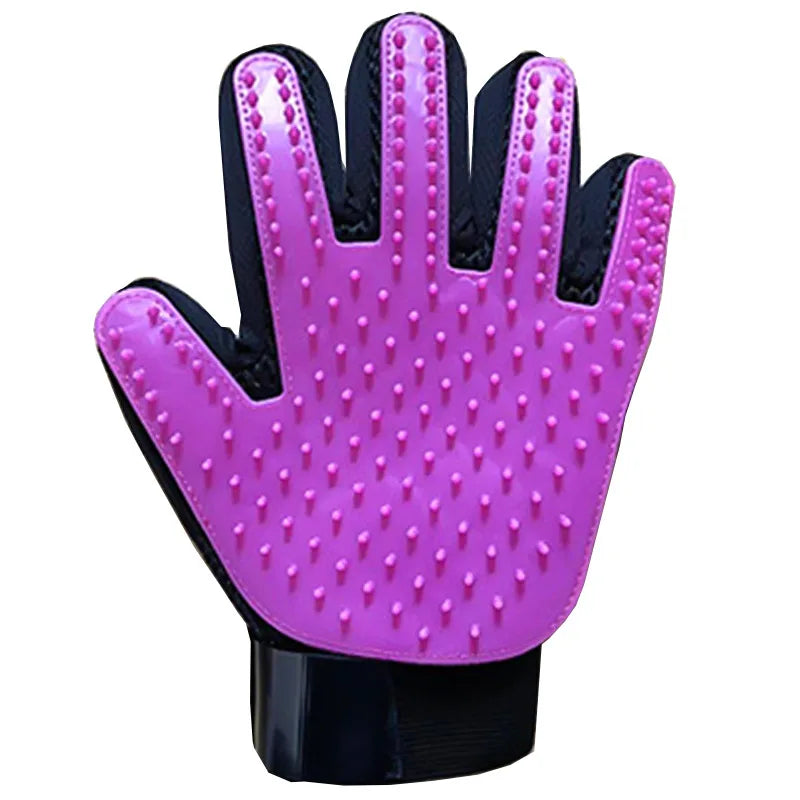 Gant de Toilettage Massant 5 Doigts pour Chat et Chien – Brosse de Bain Douce en Silicone