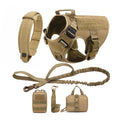 Harnais Tactique Grand Chien avec Laisse et Collier – Pochettes Molle, Berger Allemand et Grandes Races