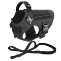 Harnais Tactique Grand Chien avec Laisse et Collier – Pochettes Molle, Berger Allemand et Grandes Races