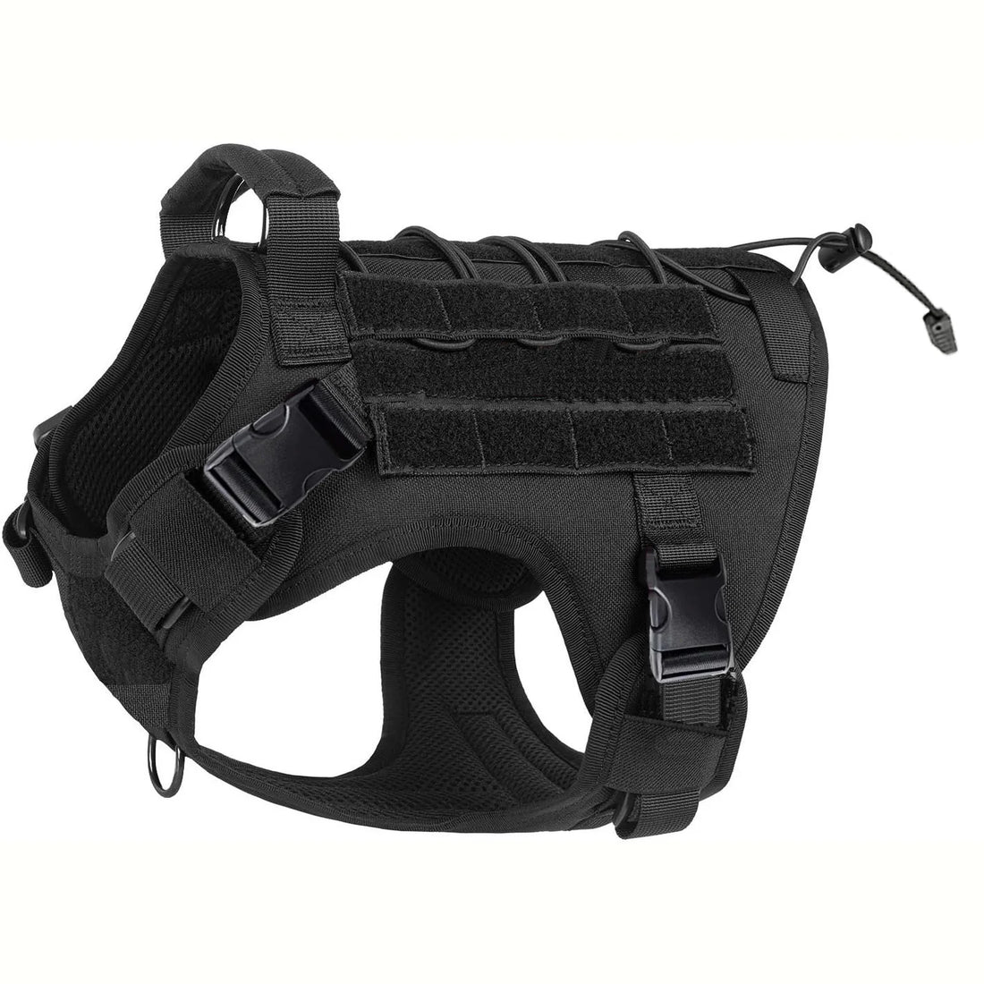 Harnais Tactique pour Chien avec Poignée – Gilet Anti-Traction Réglable, Panneaux Molle et Patch ID