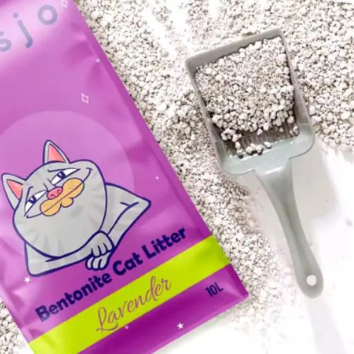 Litière pour Chat - Bentonite Lavande - 10L - Parfum Naturel - Sans Poussière - Fort Pouvoir Agglomérant gestionproduitsannimaux